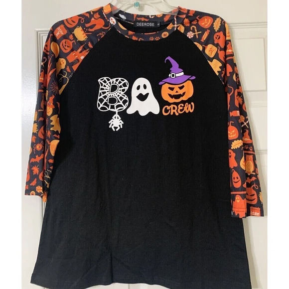 Deerose Women’s Halloween Boo Crew T-shirt Size Small Great Condition (G3) - Picture 1 of 7